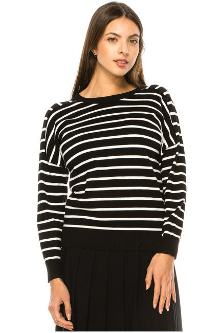 Black And White Striped Sweater