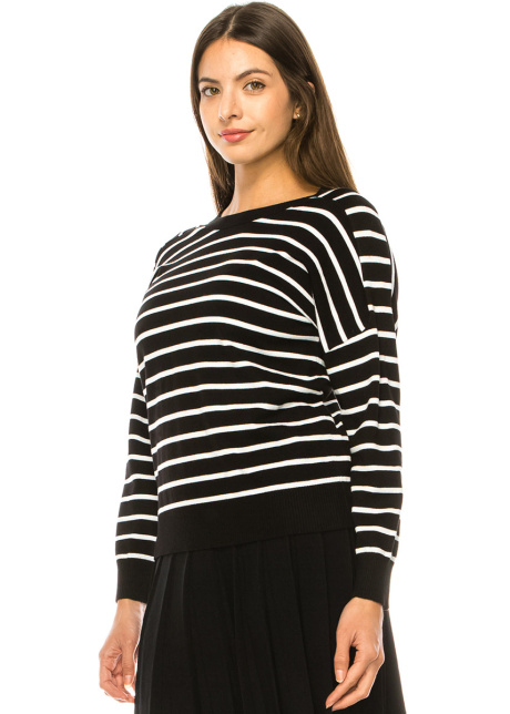 Black And White Striped Sweater