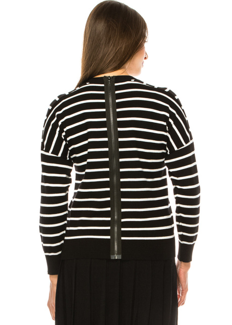 Black And White Striped Sweater