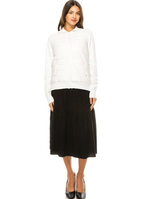 White Cardigan With Inner Pockets