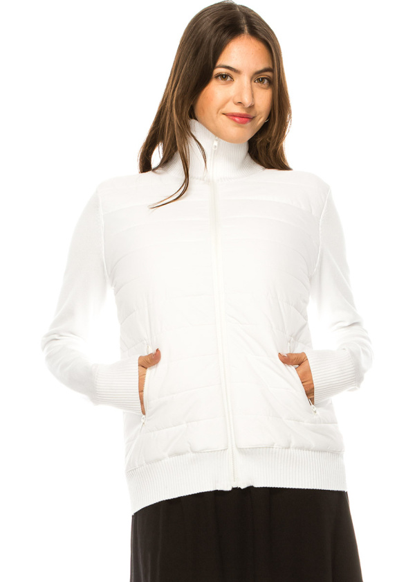 White Cardigan With Inner Pockets
