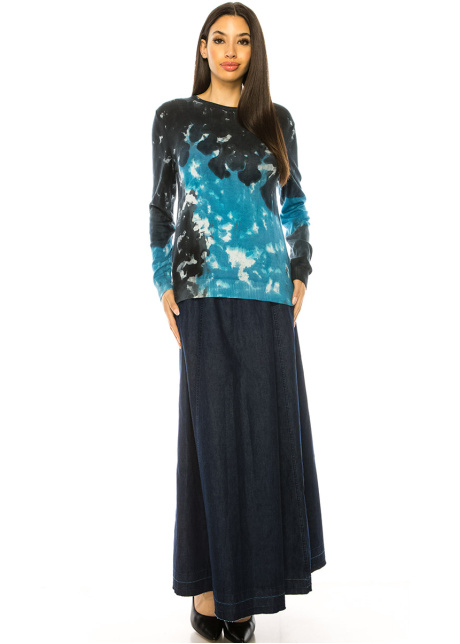 Multi And Blue Tie Dye Sweater