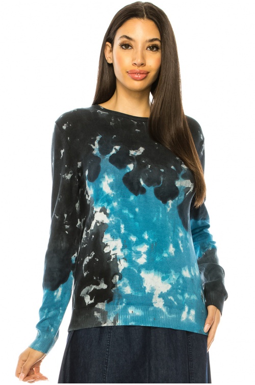 Multi And Blue Tie Dye Sweater