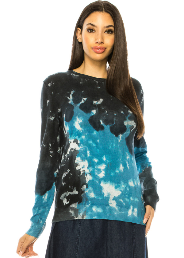 Multi And Blue Tie Dye Sweater