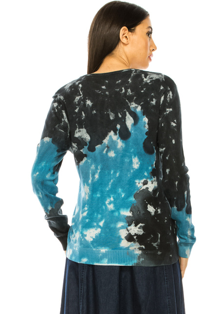Multi And Blue Tie Dye Sweater