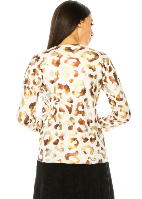 Spotty Sweater In White And Gold