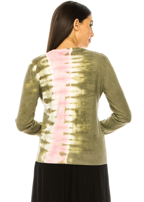 Crewneck Olive Tie-Dye Sweater