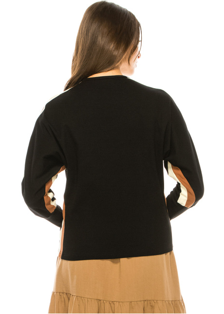 Long Sleeve T-Shirt With Side Stripes