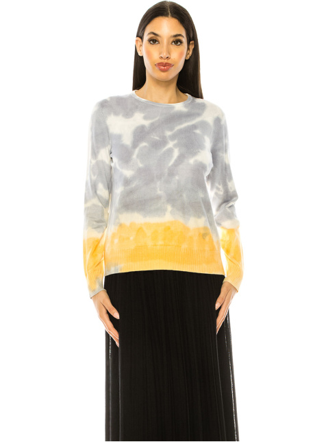 Multicolor Crewneck Tie-Dye Sweater