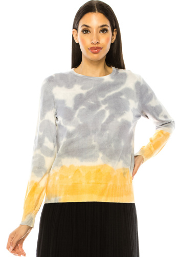 Multicolor Crewneck Tie-Dye Sweater
