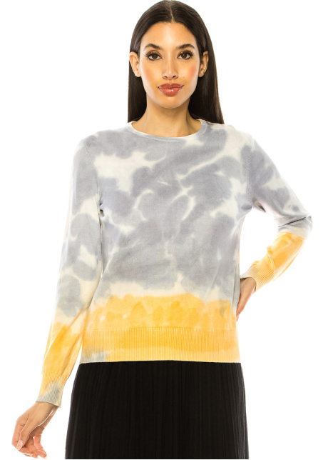 Multicolor Crewneck Tie-Dye Sweater