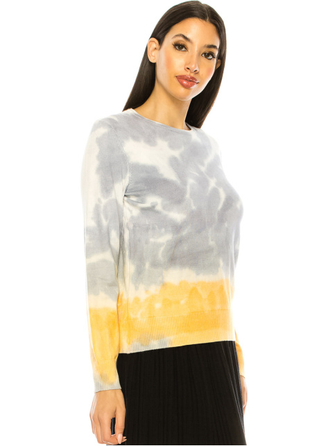 Multicolor Crewneck Tie-Dye Sweater