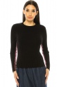Black Basic Ribbed Sweater