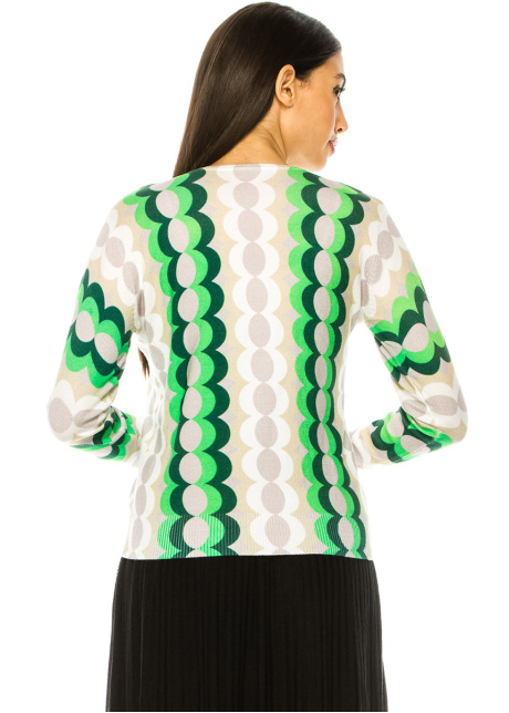 Multi-Colored Printed Sweater