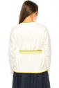 Crew Neck Cardigan With A Belt In White