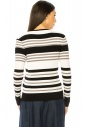 Striped Ribbed Sweater In Black & White