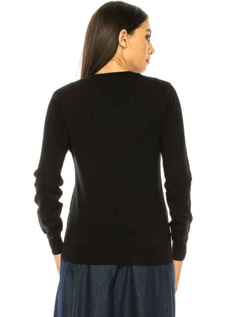 Black Embellished Knit Sweater