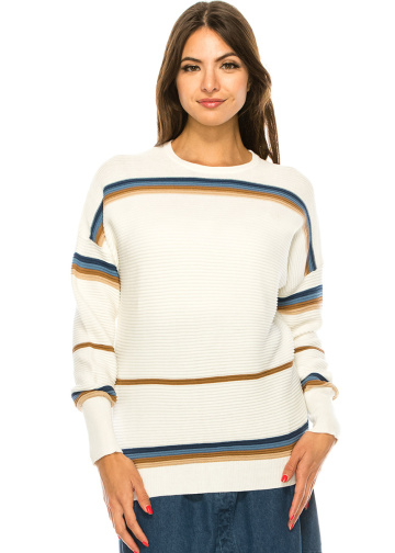 White Drop Shoulder Sweater
