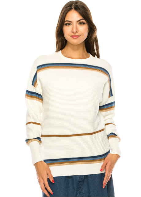 White Drop Shoulder Sweater