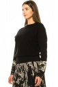 Black Sweater With Abstract Accents