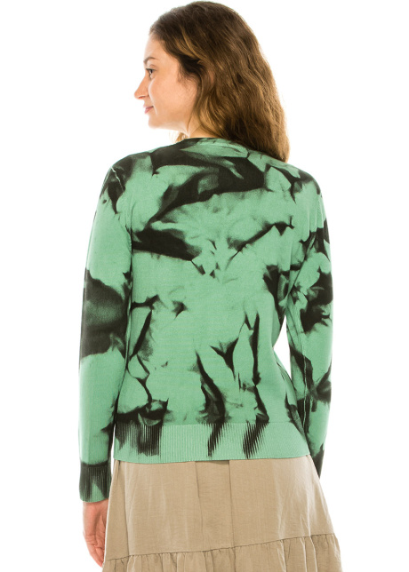 Crewneck Green Tie-Dye Sweater
