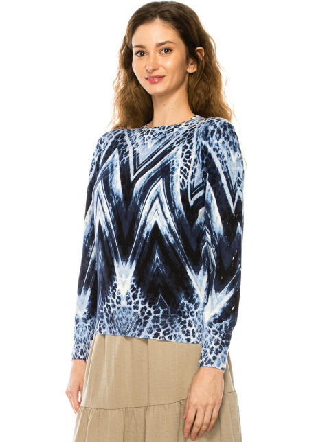 The Vibrant Blue Tie-Dye Sweater