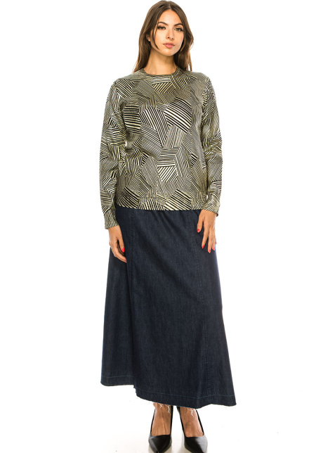 Gold Geometric Pattern Sweater