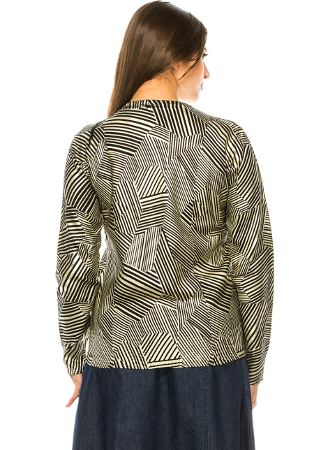 Gold Geometric Pattern Sweater