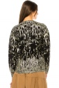 Black Abstract-Pattern Sweater