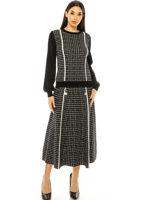 Black Checkered Sweater