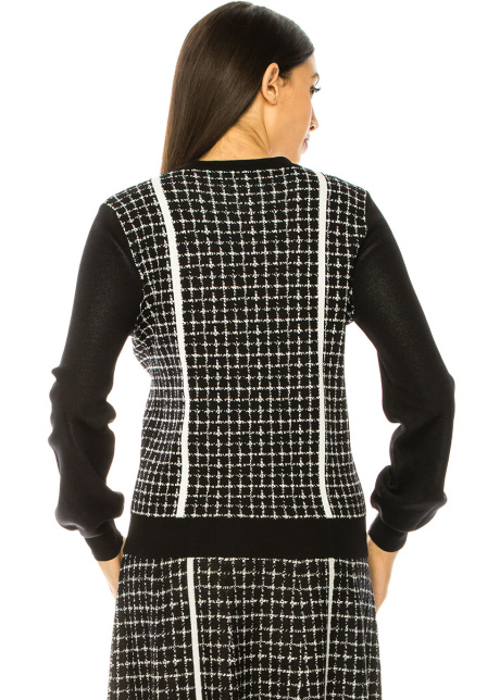 Black Checkered Sweater