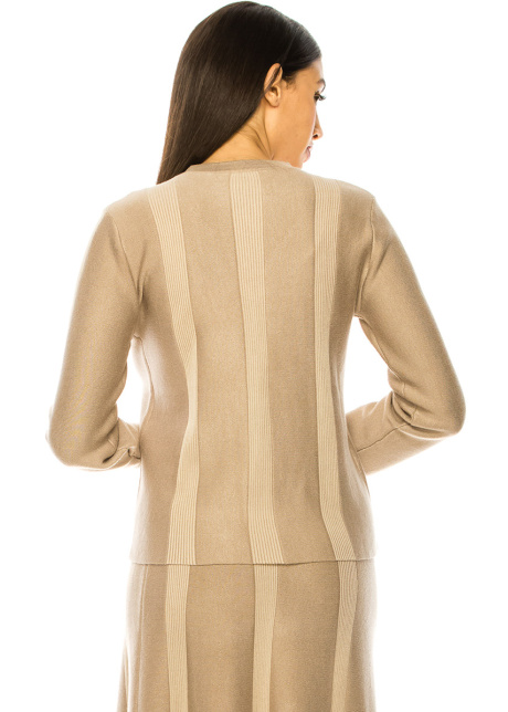 Beige Striped Sweater