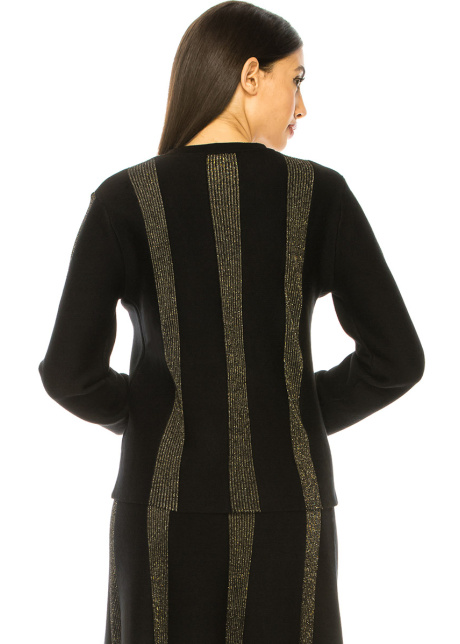 Gold Black Striped Sweater