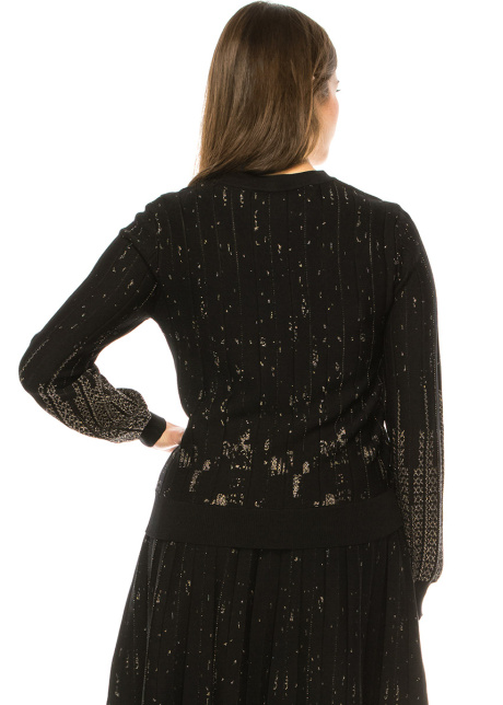 Black And Rose Gold Lurex Sweater