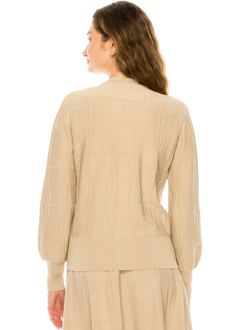 Classic V-neck Sand Cardigan