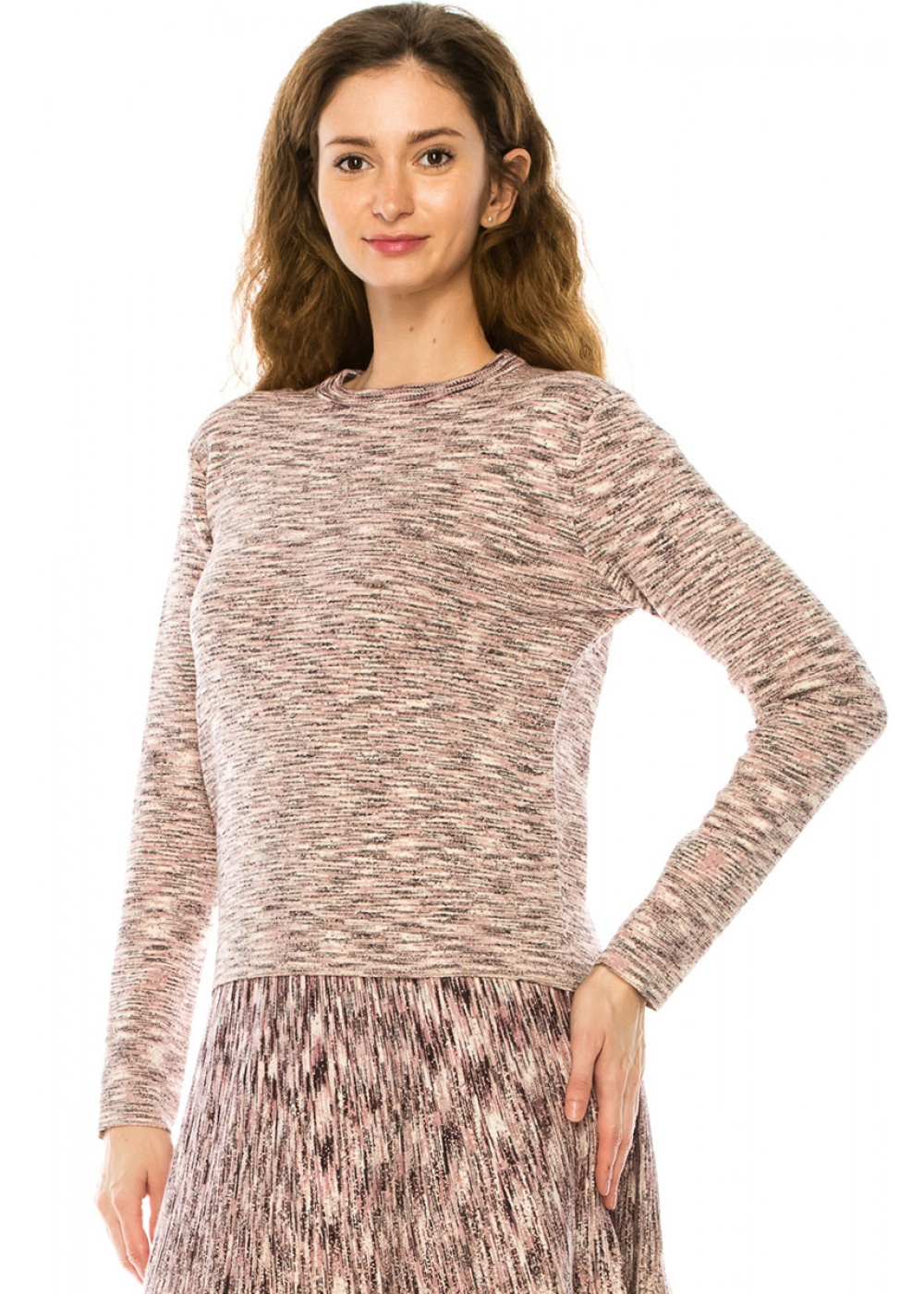 Pink Abstract Pattern Sweater