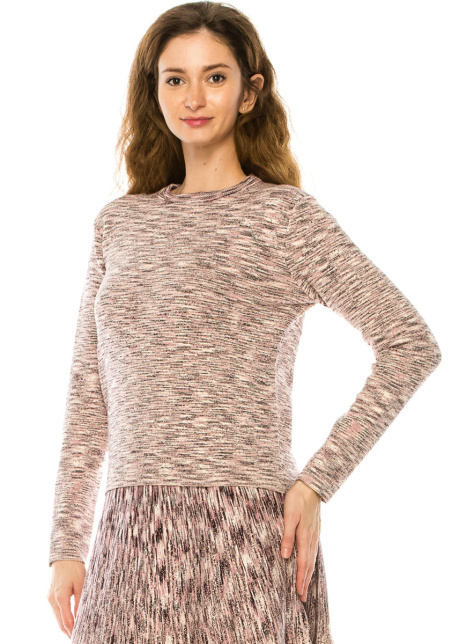 Pink Abstract Pattern Sweater