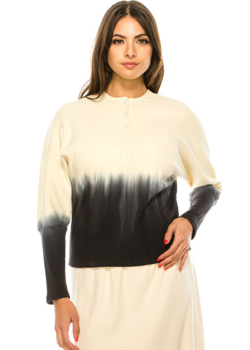Cream Crew Neck Long Sleeve T-Shirt
