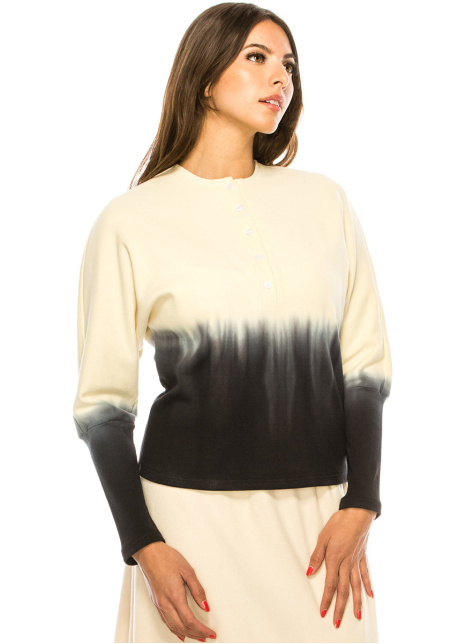 Cream Crew Neck Long Sleeve T-Shirt