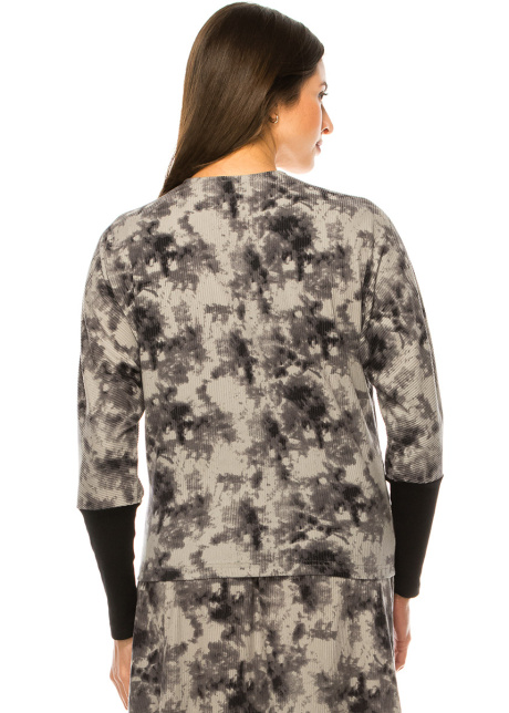 Grey Printed Long Sleeve T-Shirt