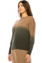 Crew Neck Long Sleeve T-Shirt In Camel