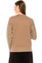 Honeycomb Pattern Sweater In Taupe