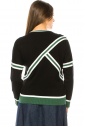 Black & Green Color Block Sweater