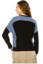 Two-Tone Long Sleeve T-Shirt In Black & Blue