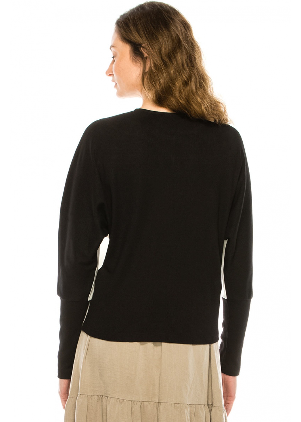 White And Black Long Sleeves T-Shirt