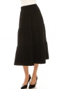 Midi Ruched Skirt Black