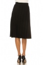 Fixed Box Pleated Skirt in Black