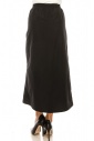 Black Nylon Midi Skirt