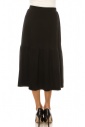 Black Flared Knit Skirt