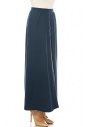Blue Knit Button Detail Maxi Skirt